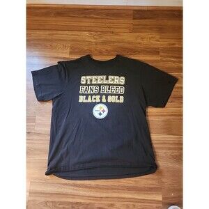 Pittsburgh Steelers Fans Bleed Black & Gold Reebok 2XL T-Shirt